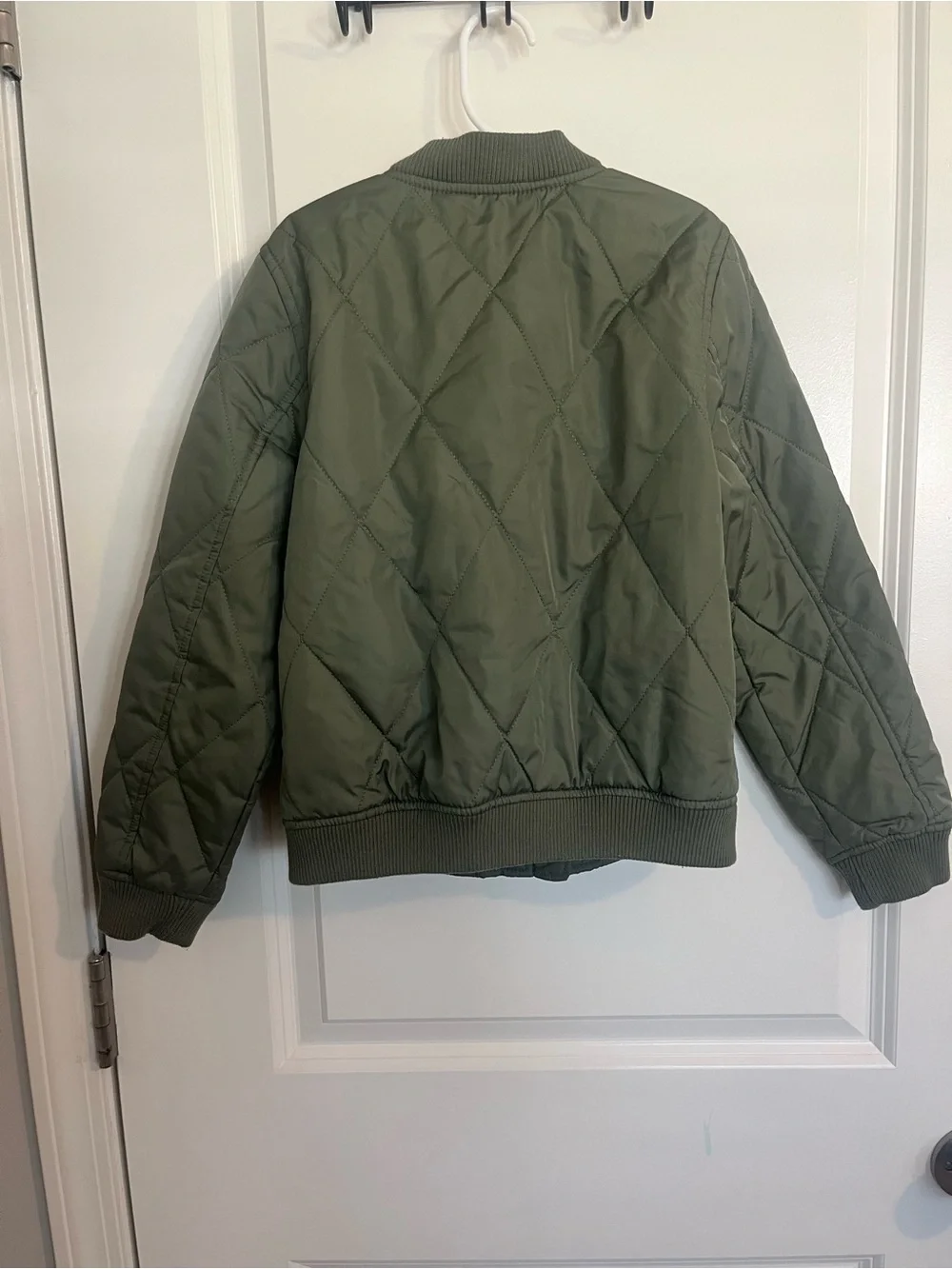 Old Navy Olive Green Quilted Bomber Jacket
